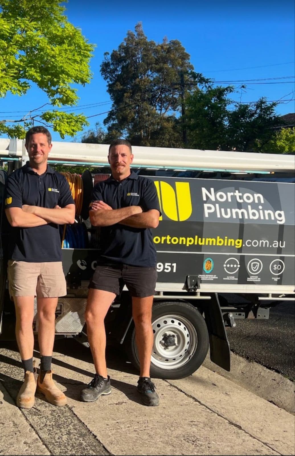 Norton Plumbing emergency response vehicle, 30-minute callout across the Eastern Suburbs