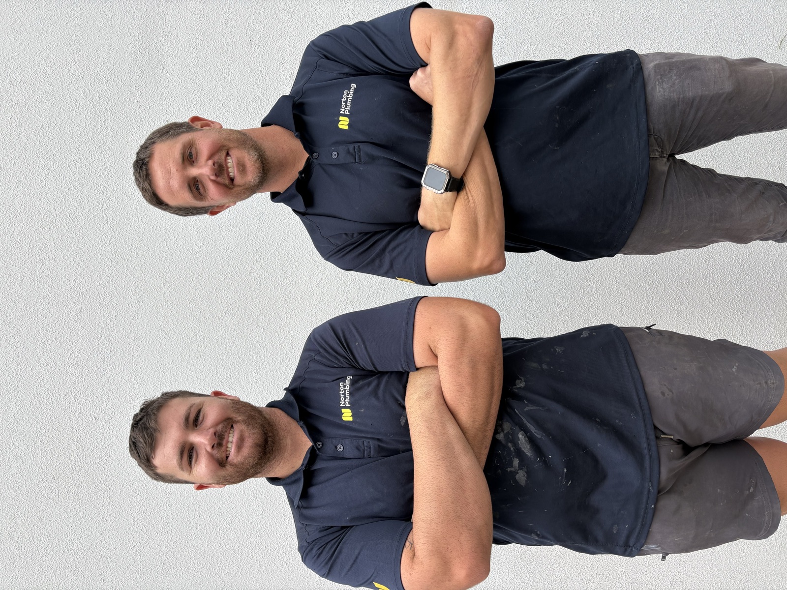 Adam and Blake from Norton Plumbing on a job in Sydney's Eastern Suburbs